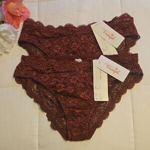 Triumph Amourette Lace Panties NWT Medium lot of 2